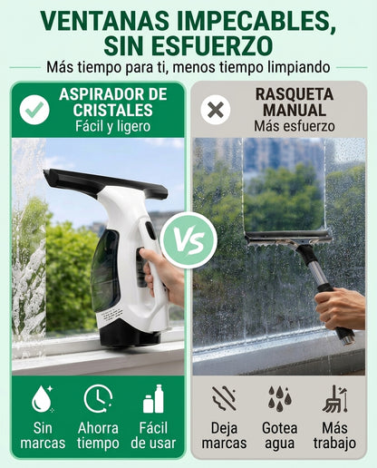 Limpiacristales aspirador inalámbrico recargable USB-C